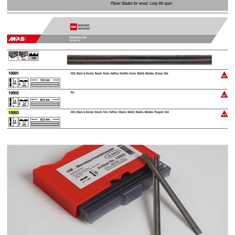 MPS PLANER BLADES FOR WOOD - Image 2